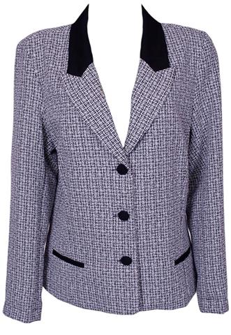 Blazer Ata-Me Tweed Preto/Branco