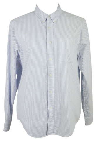 Camisa Abercrombie & Fitch Listrada Azul/Branca