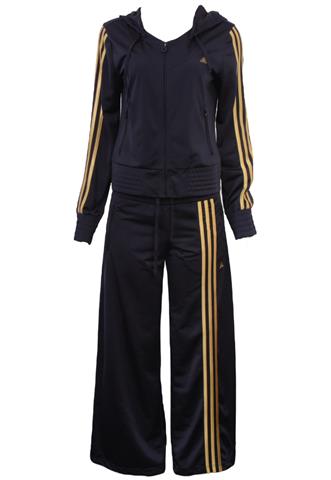 Conjunto Adidas Listras Cinza