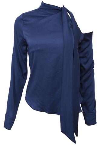 Blusa Adriana Restum Ombro Azul