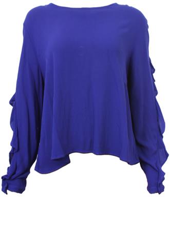 Blusa AHA Manga Longa Azul