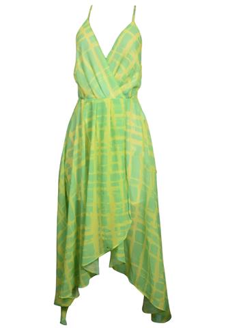 Vestido All Is Love Transparencia Verde/Amarelo