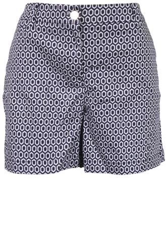 Shorts Anne Klein Estampado Azul/Branco