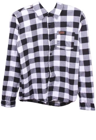 Camisa Alakazoo Xadrez Preta/Branca