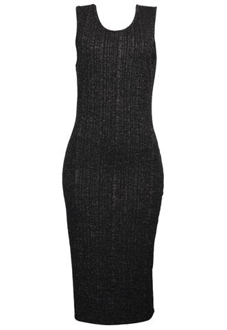 Vestido Amaro Lurex Preto