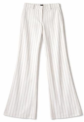 Calça Amaro Listras Bege/Branco