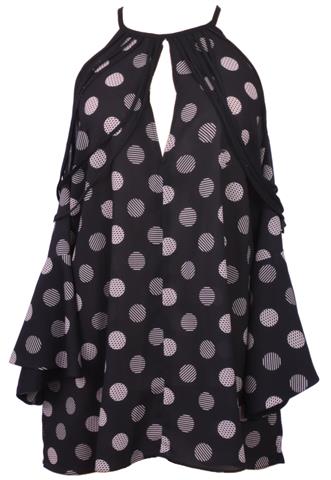Blusa Animale Babado Preta