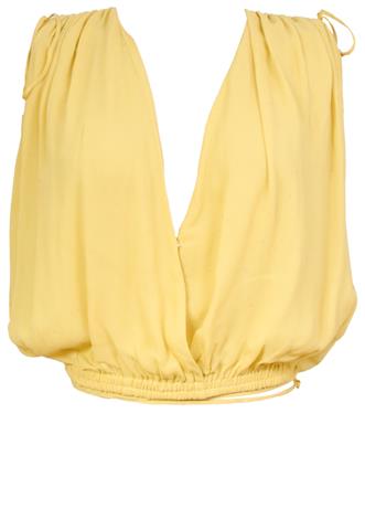 Cropped Animale Decote Amarelo