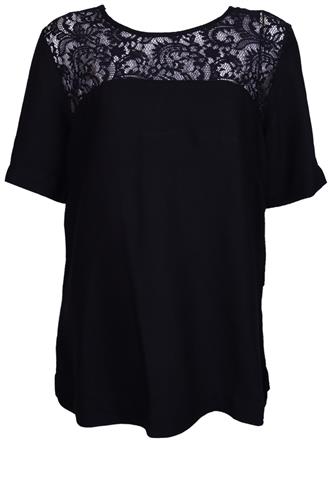 Blusa Animale Renda Preta