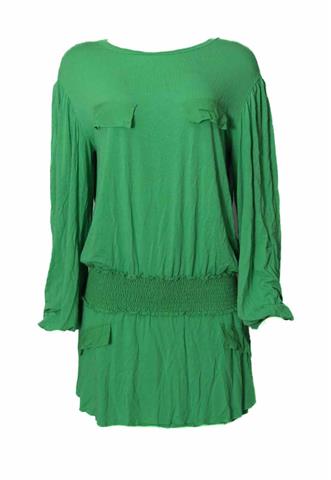 Vestido Animale Seda Verde