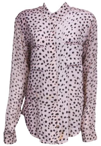 Camisa Animale Animal Print Bege/Preta