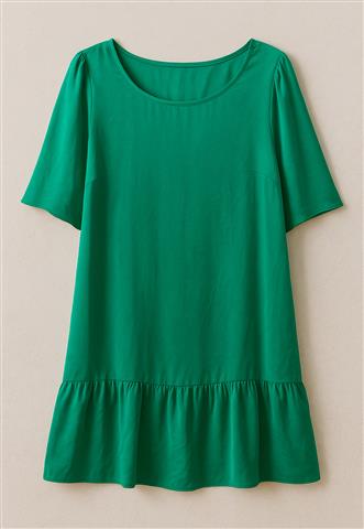 Vestido Animale Liso Verde