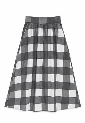 Saia Aniemeyer Quadriculada Cinza