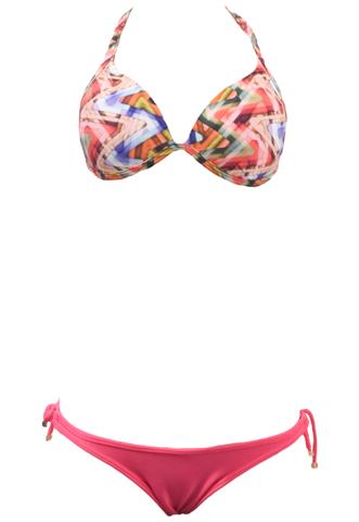 Biquíni Aqua Brasil Estampado Rosa