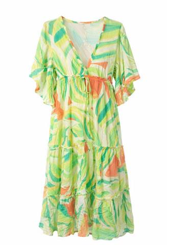 Vestido Ave Rara Estampado Verde