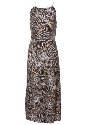 Vestido Amissima Animal Print Marrom/Preto