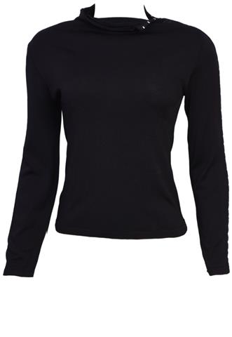 Blusa Atto Gola Alta Preta