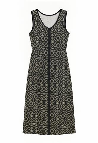 Vestido Antix Coração Preto/Bege