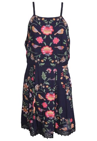 Vestido Antix Floral Azul