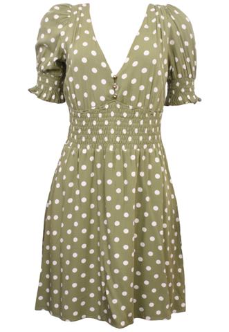 Vestido Antix Poá Verde