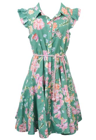 Vestido Antix Floral Verde
