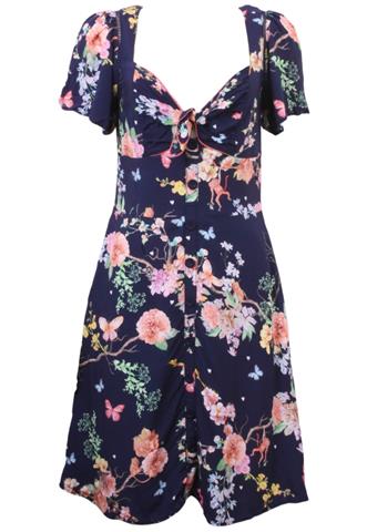 Vestido Antix Floral Azul