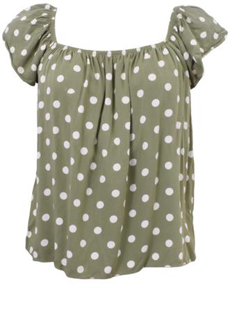 Blusa Antix Poá Verde