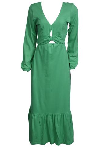 Vestido Blessed Recortes Verdes