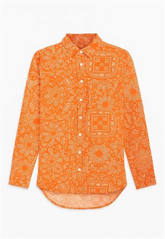 Camisa Blessed Manga Longa Laranja