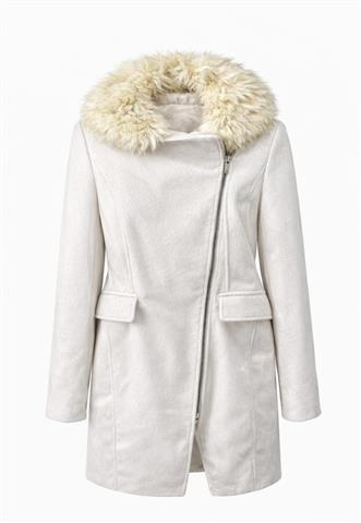 Casaco Black Rivet Longo Branco