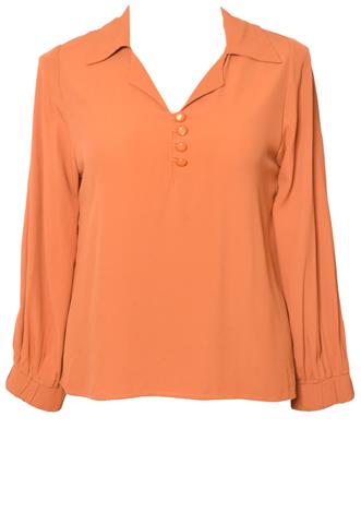 Blusa By NV Botão Laranja