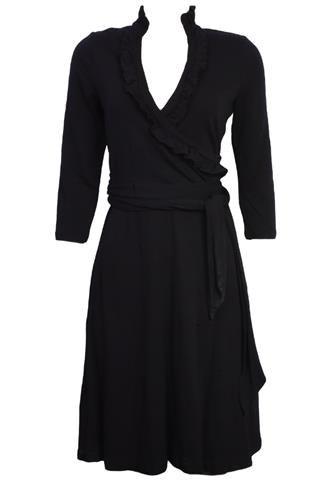 Vestido Banana Republic Babado Preto