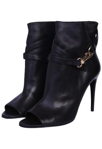 Bota Burberry Open Toe Preta