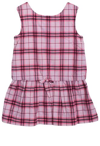 Vestido Burberry Xadrez Rosa