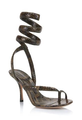 Sandália Bottega Veneta Spiral Verde/Preta