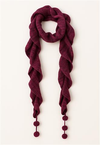 Cachecol Cantão Babados Roxo