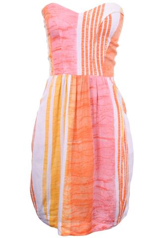 Vestido Cantão Sem Alças Colorido