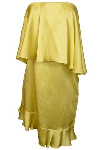 Vestido Carina Duek Seda Amarelo