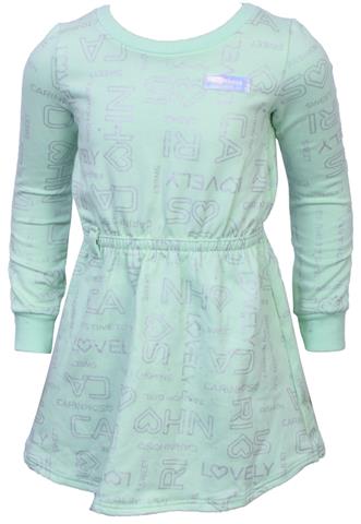 Vestido Carinhoso Manga Longa Verde