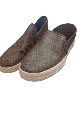 Tênis Calvin Klein Monograma Marrom