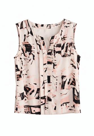 Blusa Calvin Klein Estampada Rosa/Preto/Off White