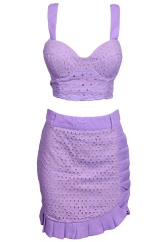 Conjunto Cloude Laíse Lilás