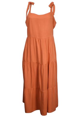 Vestido Clock House Liso Laranja