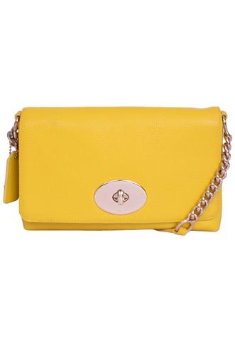 Bolsa Coach Baguete Amarela