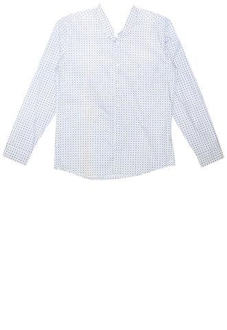 Camisa Colcci Tricoline Azul/Branca