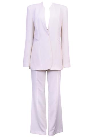 Conjunto Cris Barros Manga Longa Off White