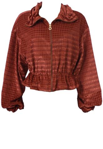 Jaqueta Carmim Cropped Laranja