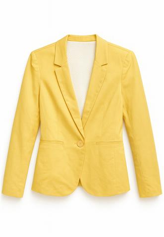 Blazer Cortelle Liso Amarelo