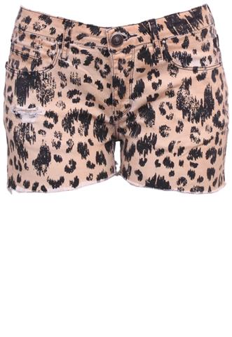 Short Cavalera Animal Print Marrom/Preta