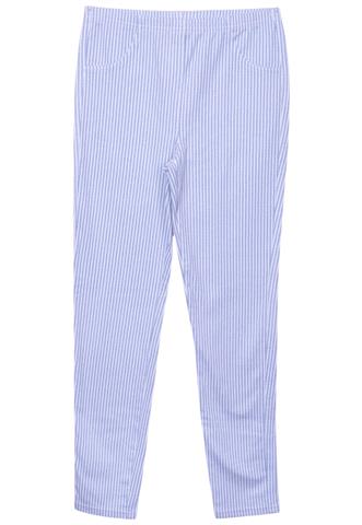 Calça Calzedonia Listras Azul/Branca